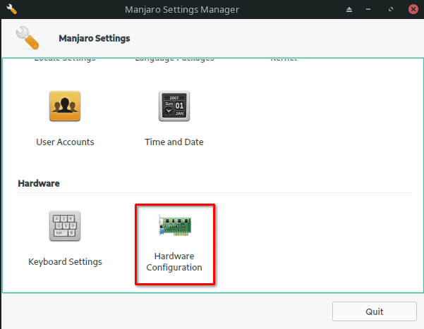Manjaro Settings Manager