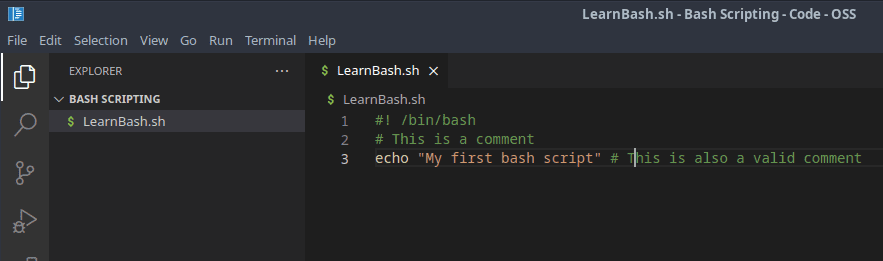 How to use comments in bash scripts