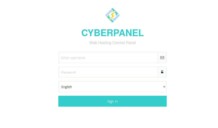 cyberpanel login page