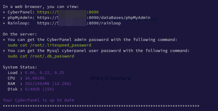 How to get CyberPanel Admin Password