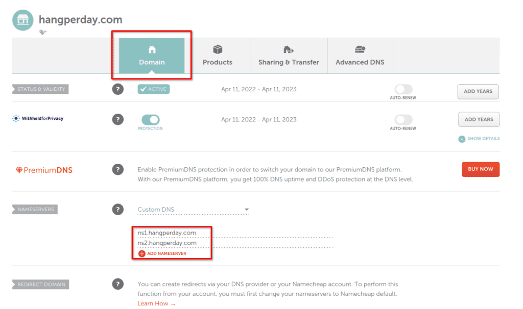 namecheap update nameservers