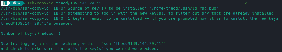 copy keys to linode linux vps