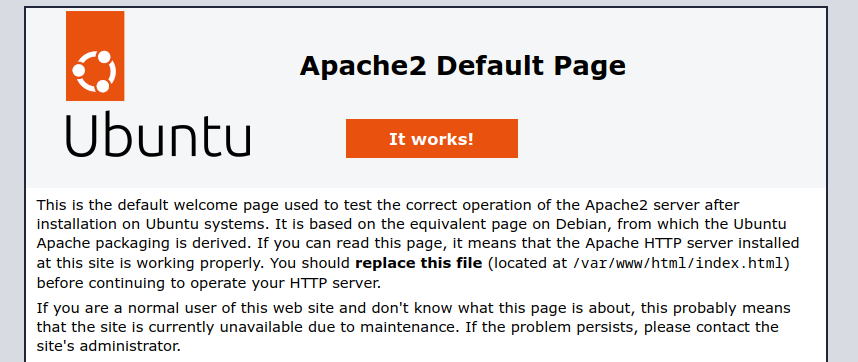 linode apache default page