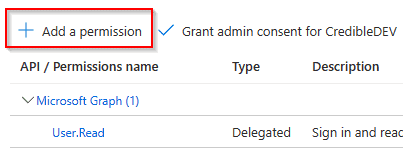 Grant new permissions to Azure App