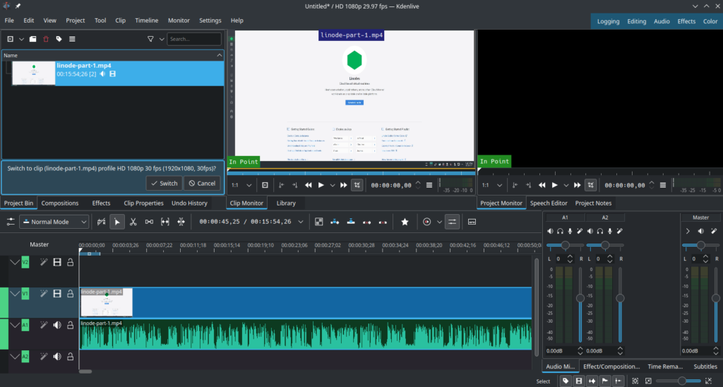 kdenlive video editor for manjaro linux