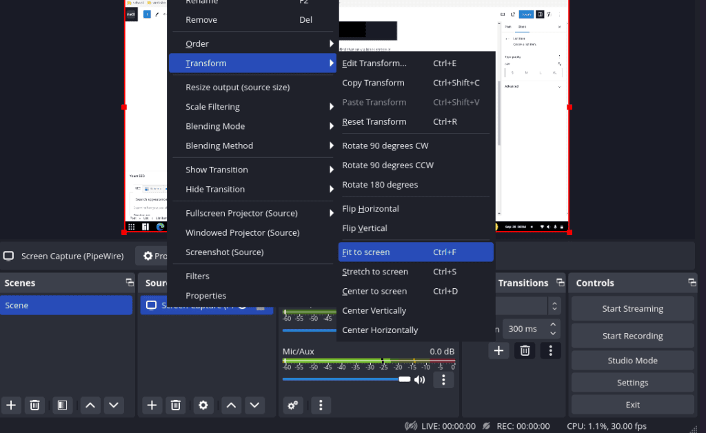 obs studio black screen fix