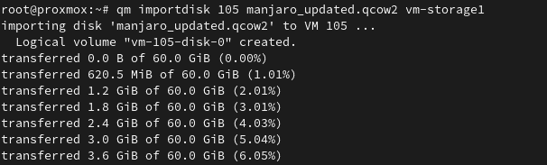 qcow2 import to proxmox vm