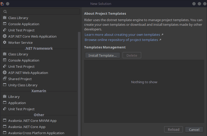 Avalonia UI Rider Projects in Linux