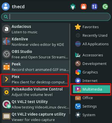 Run Plex client on Manjaro Linux