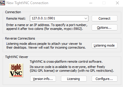 TightVNC connection to Manjaro Linux