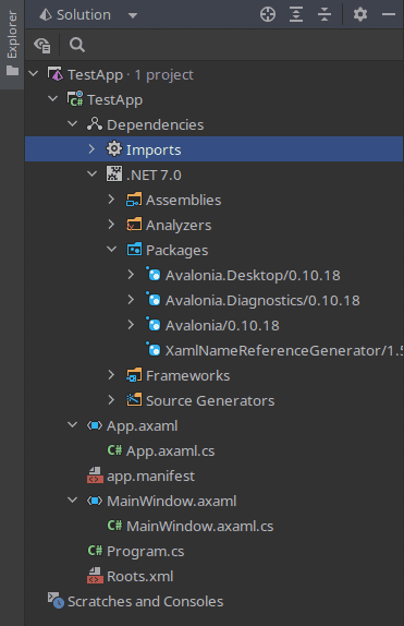 avalonia ui project structure