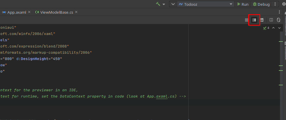 Enable Preview Mode in Rider