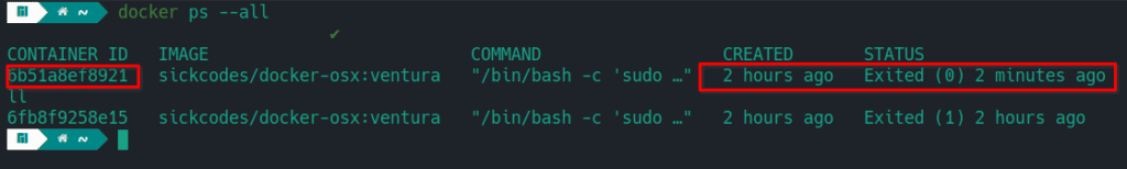 docker list containers