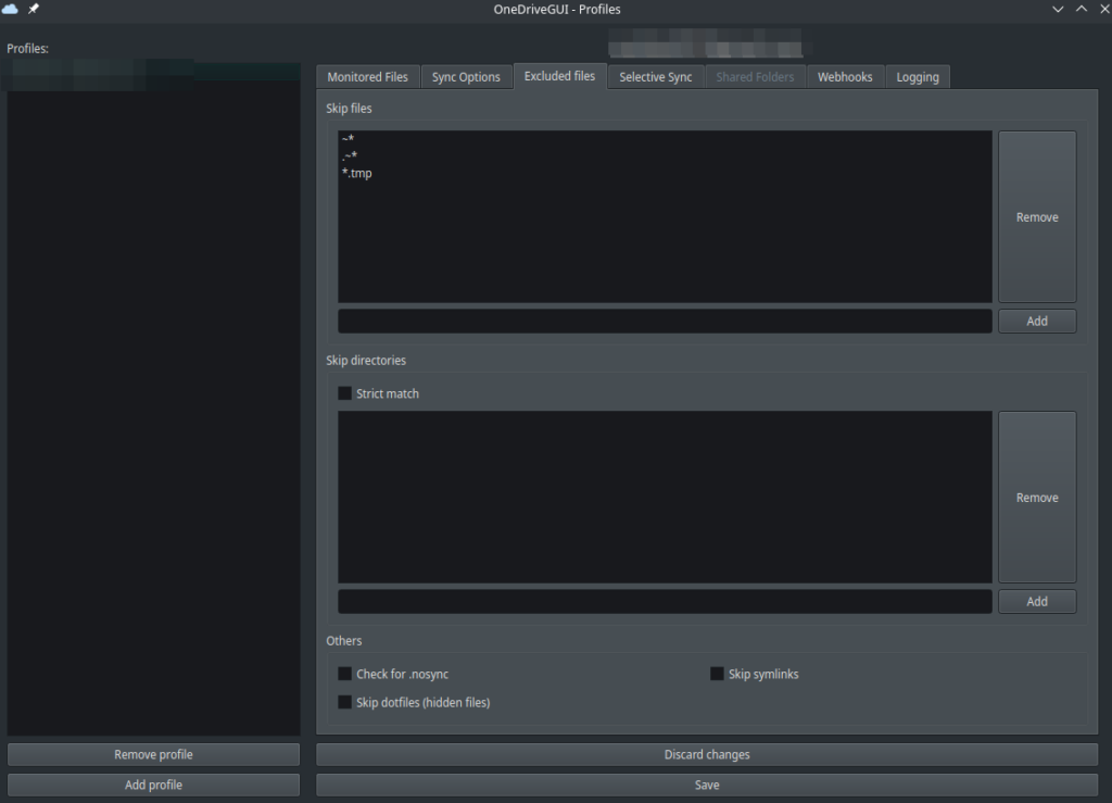 onedrive for linux advanced options