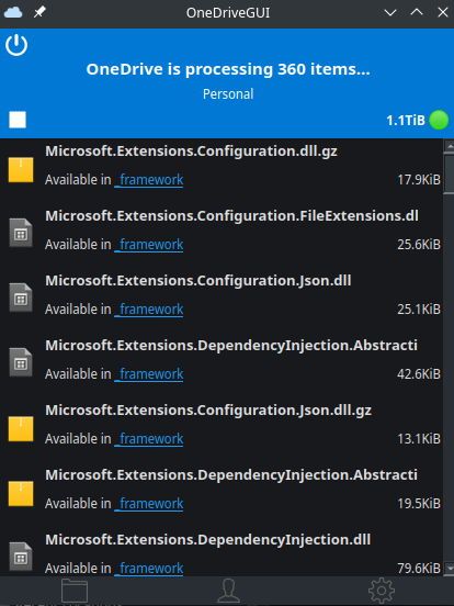 onedrive for linux sync progress
