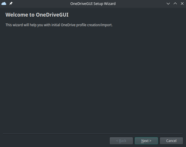 onedrive for linux gui setup wizard