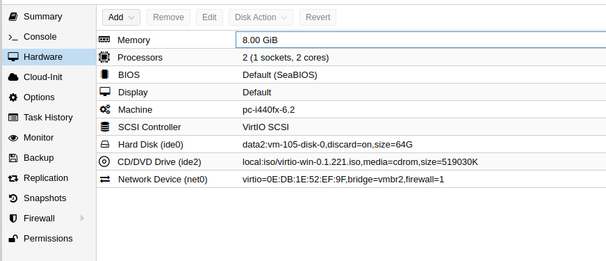 Proxmox Windows Domain Controller Settings